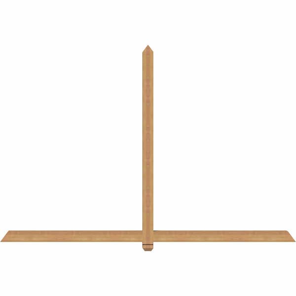 Ekena Millwork Eugene Smooth Timber Gable Bracket, Western Red Cedar, 96"W x 64"H x 3 1/2"D x 3 1/2"F, 16/12 Pitch GBW096X64X0404EUG00SWR - main